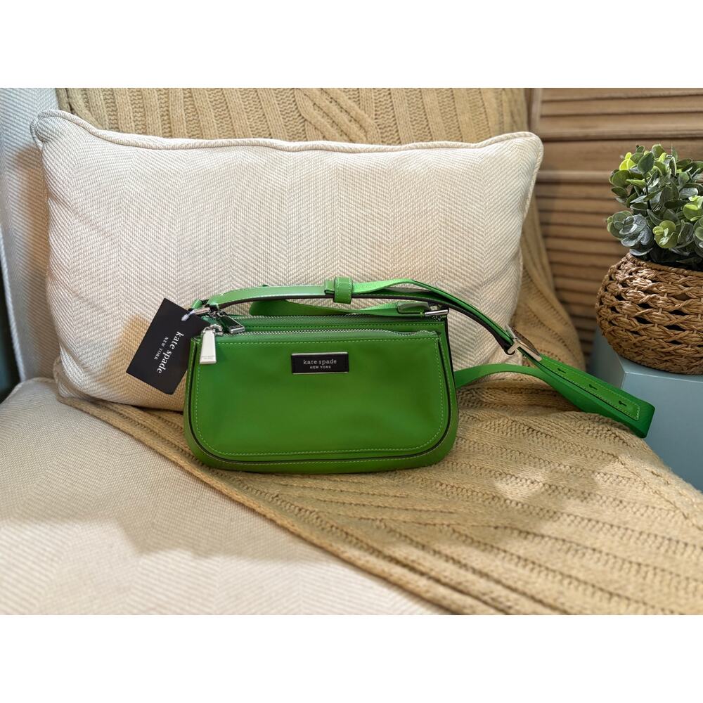 Kate Spade Sam Icon KSNYL East-West Medium Crossbody -Green - NWT